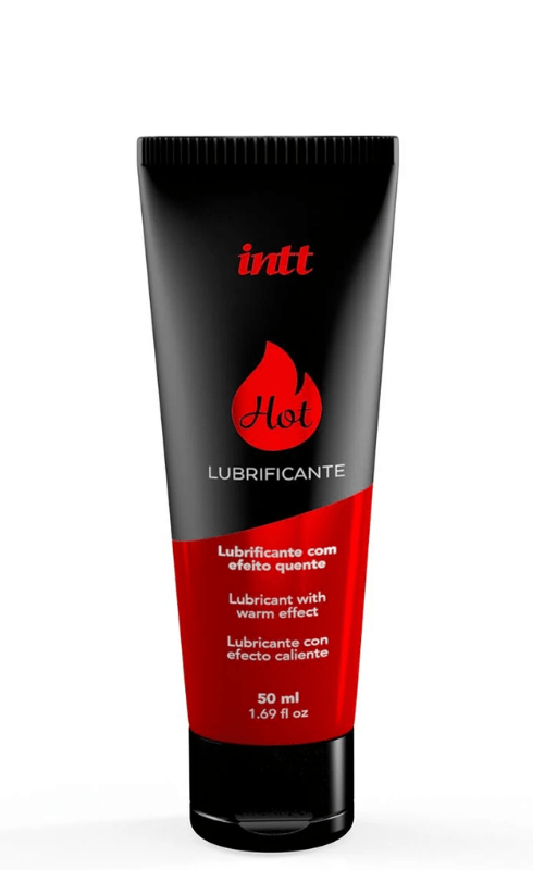 LUBRIFICANTE HOT A BASE DE ÁGUA SABOR MORANGO 50ML INTT