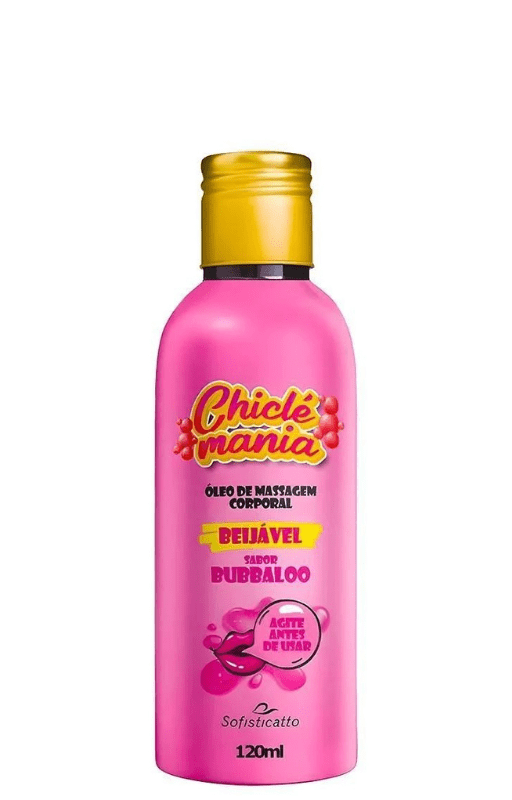 ÓLEO DE MASSAGEM BEIJÁVEL CHICLÉ MANIABUBBALOO 120ML