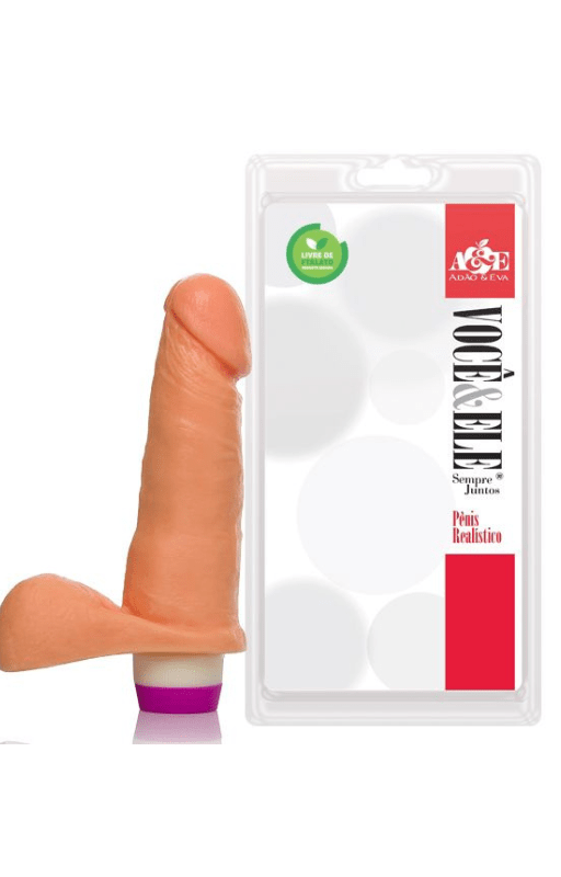 PRÓTESE COM ESCROTO E VIBRADOR 6 - 16,5X4 CM