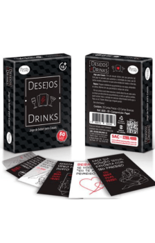 BARALHO DESEJOS DRINKS - JOGO DE BEBER PARA CASAIS COM 50 CARTAS DIVERSÃO AO CUBO