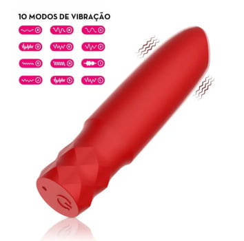 CÁPSULA VIBRATÓRIA DIAMOND 10 MODOS DE VIBRAÇÃO