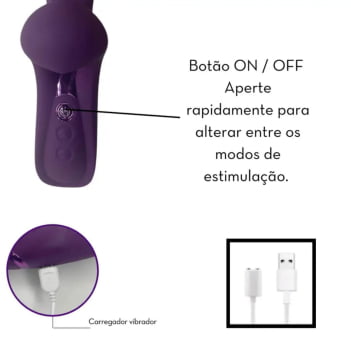 SUPER VIBRADOR 3 EM 1 COM POTÊNCIA ELEVADA