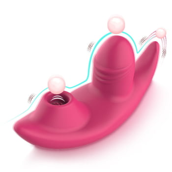  VIBRADOR DE CALCINHA COM APP E 9 MODOS DE VIBRAÇÃO E TRIPLA ESTIMULAÇÃO