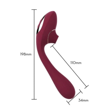 VIBRADOR E ESTIMULADOR CLITORIANO DUPLO